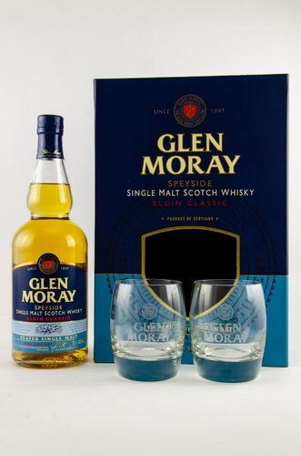 Glen Moray Classic Peated Geschenkset 0,7